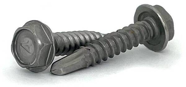 S125100HTK #8 X 1 STAINLESS STEEL HEX WASHER HEAD SELF-DRILLING SCREW