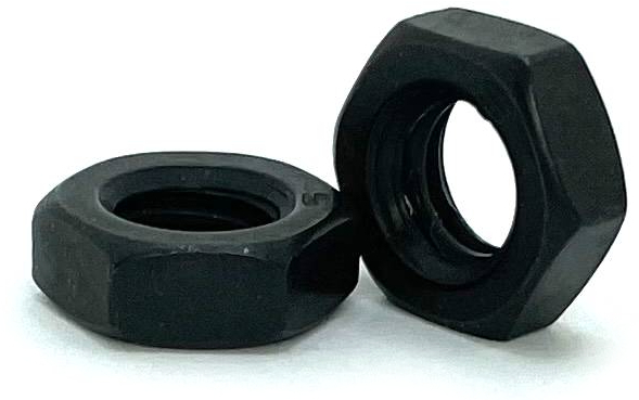 A2439B6B M6-1.00 BLACK ICE HEX JAM NUT A2 STAINLESS