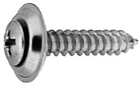 #10 X 1 Phillips Oval Head Countersunk Washer Finishing Screw Chrome