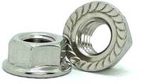 S12532FN 8-32 STAINLESS STEEL SERRATED HEX FLANGE NUT