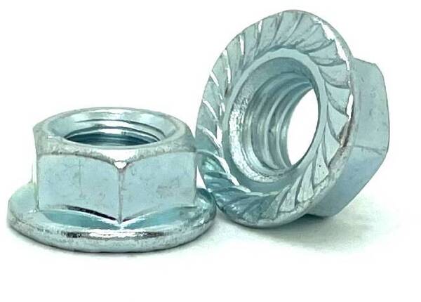 558018FN 5/8-18 GRADE 5 SERRATED HEX FLANGE NUT ZINC