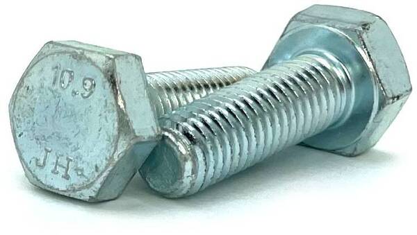 933625109 M6-1.00 X 25MM 10AF DIN 933 HEX HEAD CAP SCREW CLASS 10.9 ZINC