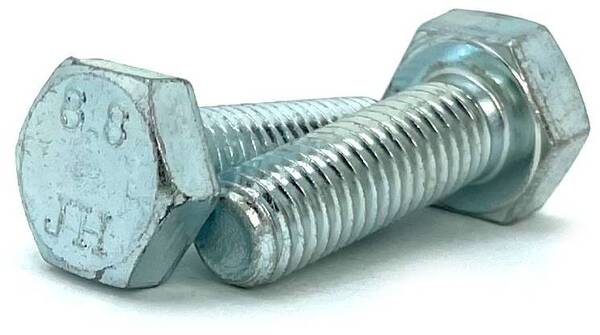 93343088 M4-0.70 X 30MM 7AF DIN HEX HEAD CAP SCREW 8.8 ZINC