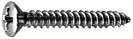 AV01421 #8 X 5/8 Phillips Oval Head Trim Screws Undersize Head Chrome