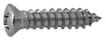 AV01799 #8 X 3/4 Phillips Oval Head Trim Screws Undersize Head Chrome