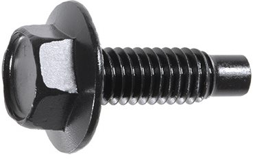 AV02688 5/16-24 X 1 HEX WASHER HEAD SPIN LOCK BOLT BLACK PHOSPHATE