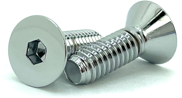 CH188C125F 10-24 X 1-1/4 CHROME FLAT HEAD SOCKET CAP SCREW