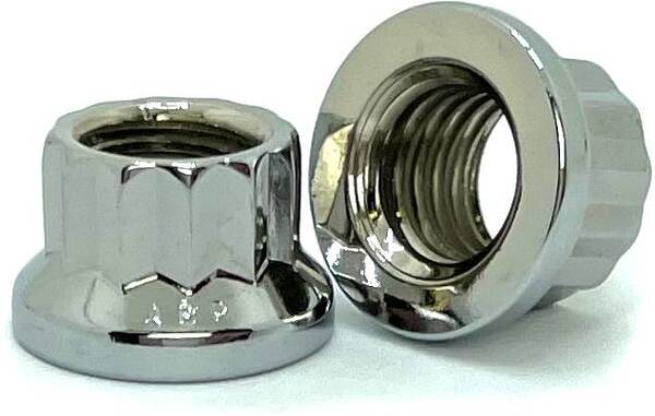CH10150L M10-1.50 12-POINT FLANGE NUT CHROME
