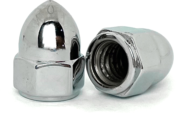 CH44020T 7/16-20 CHROME HIGH CROWN ACORN NUT