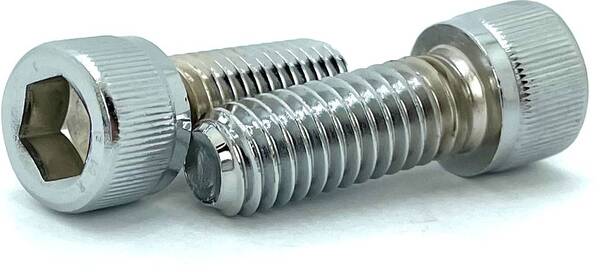 CH125125SK 8-32 X 1-1/4 CHROME SOCKET HEAD CAP SCREW KNURLED HEAD