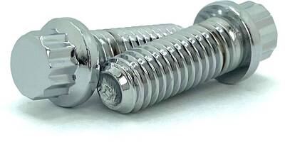 CH380C250T 3/8-16 X 2-1/2 CHROME 12-POINT FLANGE CAP SCREW