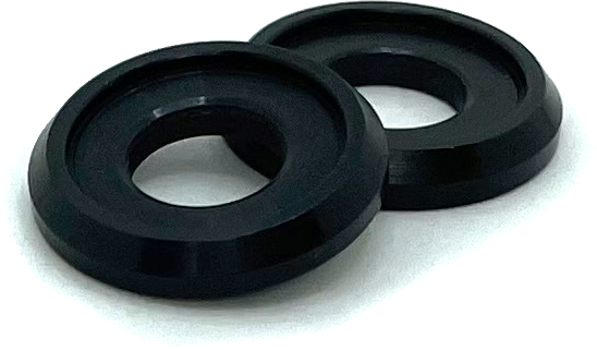 D250BK 1/4 ANODIZED ALUMINUM BEAUTY WASHER BLACK