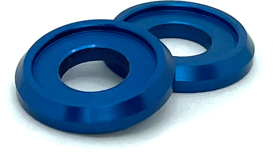 D188BL #10 ANODIZED ALUMINUM BEAUTY WASHER BLUE