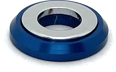 D440BL 7/16 ANODIZED ALUMINUM BEAUTY WASHER BLUE