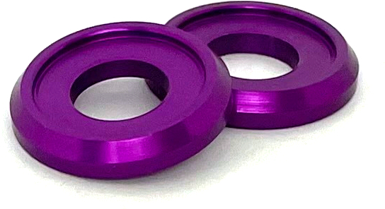 D380P 3/8 ANODIZED ALUMINUM BEAUTY WASHER PURPLE