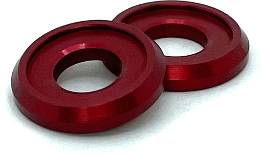 D500R 1/2 ANODIZED ALUMINUM BEAUTY WASHER RED