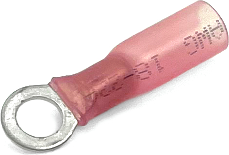 EL1002H 22-18 GA KRIMPA-SEAL HEAT SHRINK INSULATED RING TERMINALS #6 STUD RED