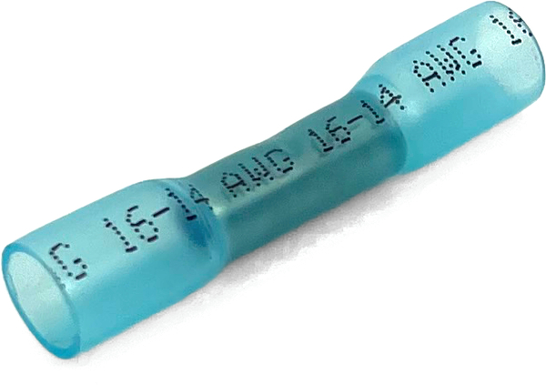 EL1007H 16-14 GA KRIMPA-SEAL HEAT SHRINK INSULATED BUTT CONNECTORS BLUE