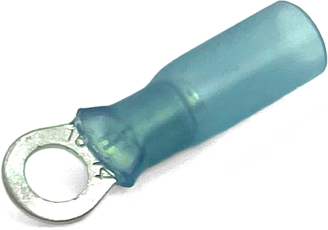 EL1012H 16-14 GA KRIMPA-SEAL HEAT SHRINK INSULATED RING TERMINALS 5/16 STUD BLUE