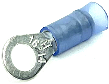 EL1010N 16-14 GA NYLON INSULATED RING TERMINALS #10 STUD BLUE