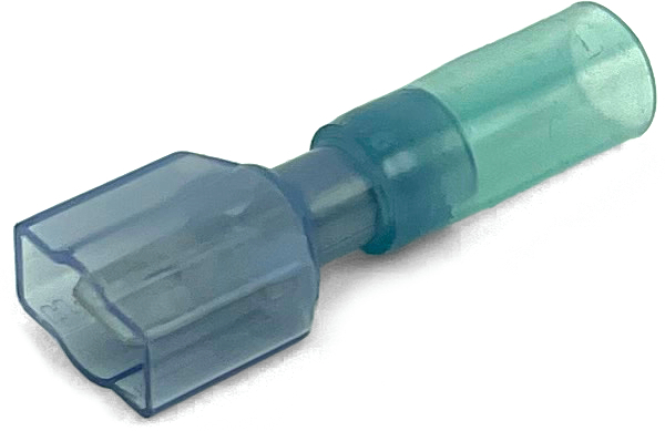 EL1019H 16-14 GA KRIMPA-SEAL HEAT SHRINK INSULATED MALE QUICK-CONNECT TERMINALS .250 TAB BLUE