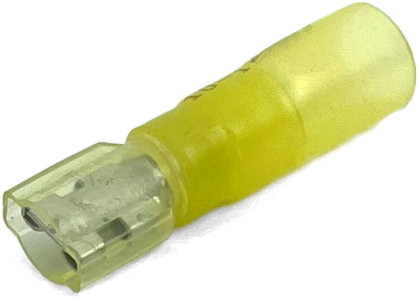 EL1032H 12-10 GA KRIMPA-SEAL HEAT SHRINK INSULATED FEMALE QUICK-CONNECT TERMINALS .250 TAB YELLOW