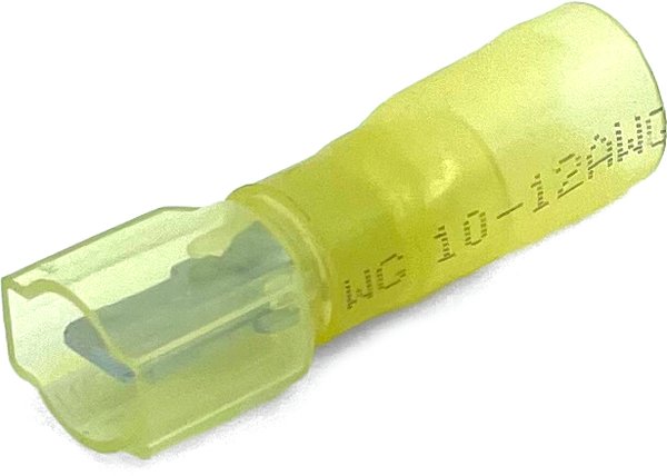 EL1033H 12-10 GA KRIMPA-SEAL HEAT SHRINK INSULATED MALE QUICK-CONNECT TERMINALS .250 TAB YELLOW