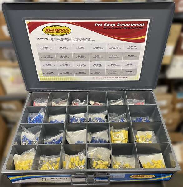 PSA100-112 PRO SHOP ASSORTMENT: VINYL INSULATED WIRING TERMINALS