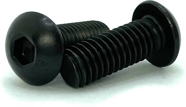 S0625038BHB 4-40 X 3/8 BLACK ICE BUTTON HEAD SOCKET CAP SCREW 18-8 STAINLESS