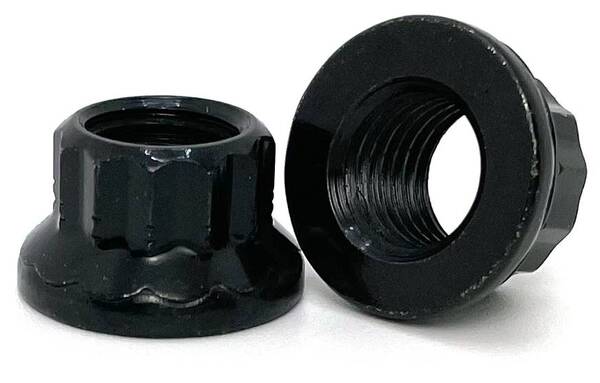X12-1214F M12-1.50 14AF 12-POINT FLANGE NUT ALLOY BLACK ZINC