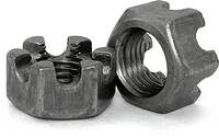 238016C 3/8-16 SLOTTED HEX NUT PLAIN