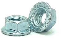 10-32 GRADE 5 SERRATED HEX FLANGE NUT ZINC