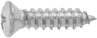 #10 X 3/4 Phillips Oval Head Trim Screws Undersize Head Chrome