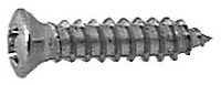 #8 X 3/4 Phillips Oval Head Trim Screws Undersize Head Chrome
