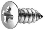 #10 X 1/2 Phillips Oval Head Trim Screws Undersize Head Chrome