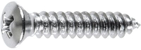 #10 X 1 Phillips Oval Head Trim Screws Undersize Head Chrome