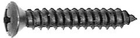 #8 X 1 Phillips Oval Head Trim Screws Undersize Head Black Oxide