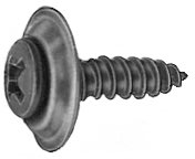 #10 X 1-1/4 Phillips Oval Head Countersunk Washer Finishing Screw Black Phosphate