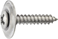 #10 X 1-1/4 Phillips Oval Head Countersunk Washer Finishing Screw Chrome