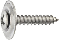 AV23347 #10 X 1-1/4 Phillips Oval Head Countersunk Washer Finishing Screw Chrome