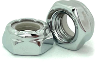 CH25020LNY 1/4-20 CHROME LOW PROFILE NYLON-INSERT LOCK NUT "JAM NYLOC"