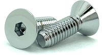 CH250C058F 1/4-20 X 5/8 CHROME FLAT HEAD SOCKET CAP SCREW