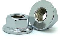 CHROME HEX FLANGE NUTS