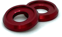 3/8 ANODIZED ALUMINUM BEAUTY WASHER RED