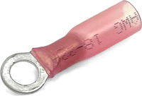 22-18 GA KRIMPA-SEAL HEAT SHRINK INSULATED RING TERMINALS #6 STUD RED