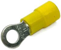EL1027 12-10 GA VINYL INSULATED RING TERMINALS 1/2 STUD YELLOW