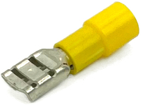 EL1032 12-10 GA VINYL INSULATED FEMALE QUICK-CONNECT TERMINALS .250 TAB YELLOW