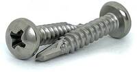 S220125PTK #12 X 1-1/4 STAINLESS STEEL PAN HEAD PHILLIPS SELF-DRILLING SCREW